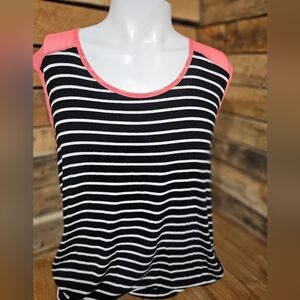 Womens Expresso Size Extra Large Striped Sleeveless‎ Shirt